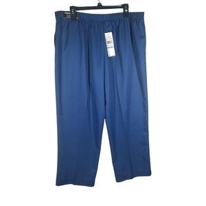 Alfred Dunner Womens Plus Size 18 Cadet Blue Scenic Drive Classic Fit Pants NWT